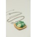 Succulent Necklace With Wooden Pendant