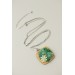 Succulent Necklace With Wooden Pendant