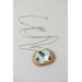 Succulent Necklace With Wooden Pendant