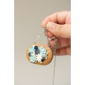 Succulent Necklace With Wooden Pendant