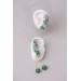 Green and Blue Succulent Cuff Earring