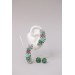 Green and Blue Succulent Cuff Earring