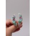 Green and Blue Succulent Cuff Earring