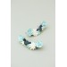 Green, Blue, and White Succulent Cuff Earring