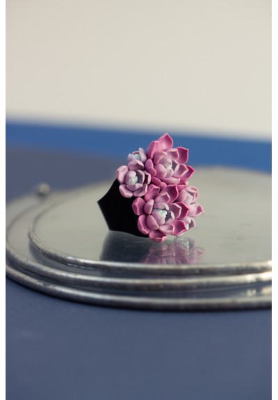 Purple Succulent Ring