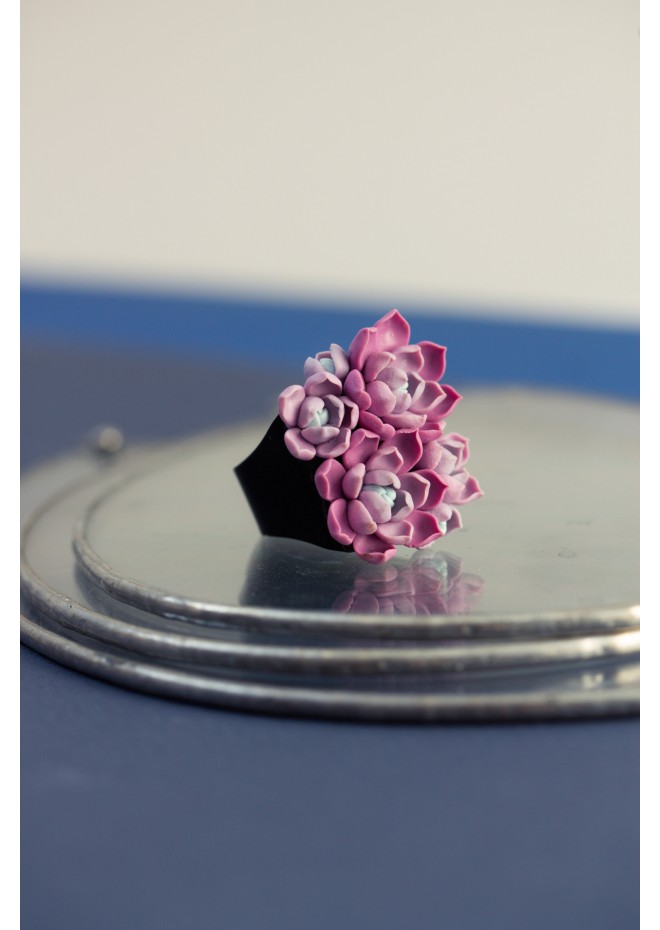 Purple Succulent Ring