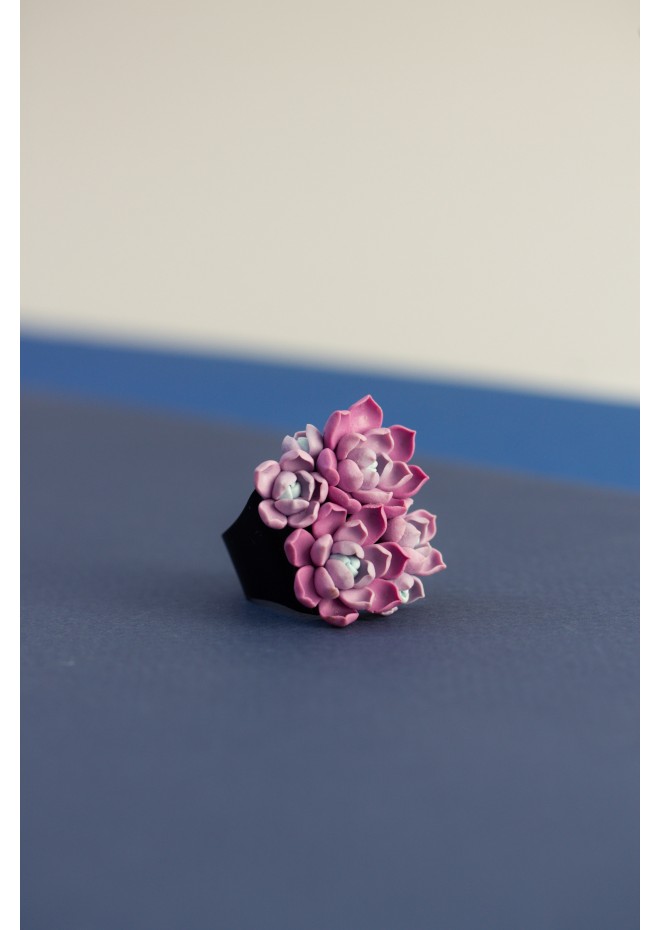 Purple Succulent Ring