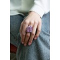 Purple Succulent Ring