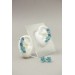 Handmade Blue Succulent Ear Cuff Earrings – Unique Polymer Clay Jewelry for Women