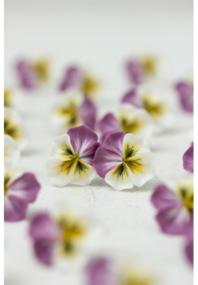 Handmade Pansy Flower Earrings – Lightweight & Hypoallergenic