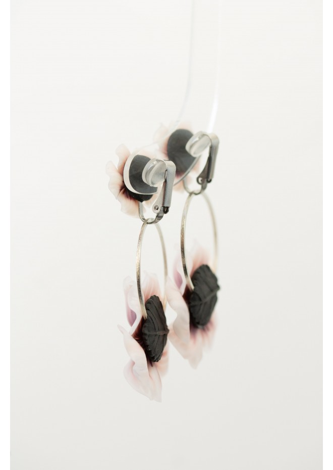 Handmade Pansy Clip-On Earrings – Lightweight & Adjustable