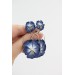 Handmade Pansy Clip-On Earrings – Lightweight & Adjustable