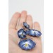 Handmade Pansy Clip-On Earrings – Lightweight & Adjustable