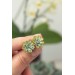 Handmade Mini Succulent Earrings – Green & Orange Clay Studs | Eteniren Jewelry