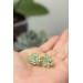 Handmade Mini Succulent Earrings – Green & Orange Clay Studs | Eteniren Jewelry
