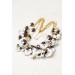 White & Violet Pansy Necklace – Handmade Statement Jewelry