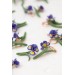 Blue Iris Clip-On Earrings – Handmade Floral Jewelry with Rose Gold