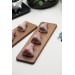 Striped Brown Nose Stand for Glasses and Sunglasses (Wall-mounted or Desk-mounted)