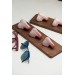 Striped Brown Nose Stand for Glasses and Sunglasses (Wall-mounted or Desk-mounted)