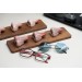 Striped Brown Nose Stand for Glasses and Sunglasses (Wall-mounted or Desk-mounted)