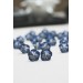 Steel Blue Pansy Flower Stud Earrings – Handmade & Hypoallergenic
