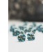 Blue-Gray Pansy Flower Earrings | Hypoallergenic Handmade Studs