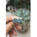 Blue-Gray Pansy Flower Earrings | Hypoallergenic Handmade Studs