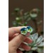 Blue Pansy Stud Earrings | Handmade Hypoallergenic Flower Jewelry