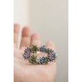 Versatile Succulent Ear Cuffs with Matching Studs – Hypoallergenic Jewelry Set