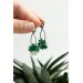 Handcrafted Dangle Earrings with Succulent Bouquet – 5 cm