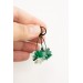 Handcrafted Dangle Earrings with Succulent Bouquet – 5 cm