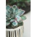 Succulent Bouquet Earrings – Handmade in Pastel Clay