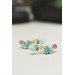 Succulent Ear Climbers with Matching Studs – Handmade Pastel Clay Set