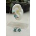 Succulent Ear Climbers with Matching Studs – Handmade Pastel Clay Set