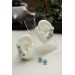 Succulent Ear Climbers with Matching Studs – Handmade Pastel Clay Set