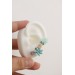 Succulent Ear Climbers with Matching Studs – Handmade Pastel Clay Set