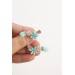 Succulent Ear Climbers with Matching Studs – Handmade Pastel Clay Set