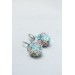 Pastel Succulent Drop Earrings – Handmade Floral Dangles