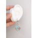 Pastel Succulent Drop Earrings – Handmade Floral Dangles
