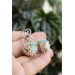 Pastel Succulent Drop Earrings – Handmade Floral Dangles