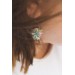 Pastel Succulent Drop Earrings – Handmade Floral Dangles