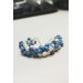 Azure & Cream Polymer Clay Statement Necklace