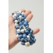 Azure & Cream Polymer Clay Statement Necklace