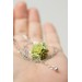 Handcrafted Succulent Necklace – Green Polymer Clay Pendant
