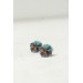 Blue Red  Pansy Stud Earrings | Handmade Hypoallergenic Flower Jewelry