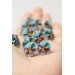 Blue Red  Pansy Stud Earrings | Handmade Hypoallergenic Flower Jewelry