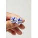 Blue  Pansy Stud Earrings | Handmade Hypoallergenic Flower Jewelry
