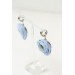 Handmade Blue Ranunculus Earrings – Bold Floral Jewelry