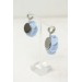 Handmade Blue Ranunculus Earrings – Bold Floral Jewelry