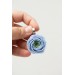 Handmade Blue Ranunculus Earrings – Bold Floral Jewelry